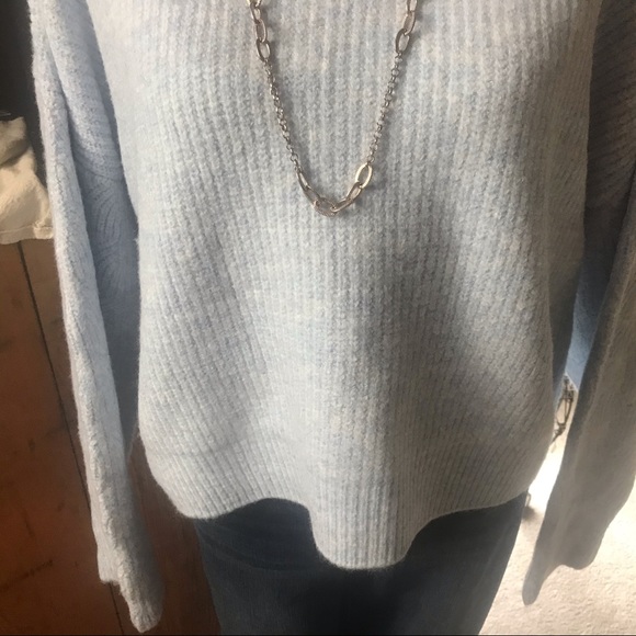 Topshop blue long oversized sleeved sweater - Picture 4 of 7